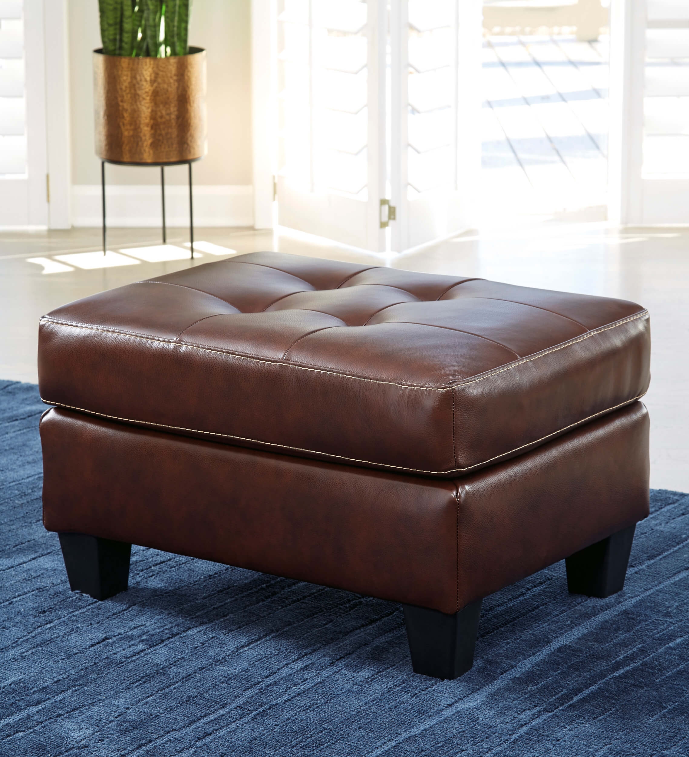 Altonbury Leather Ottoman
