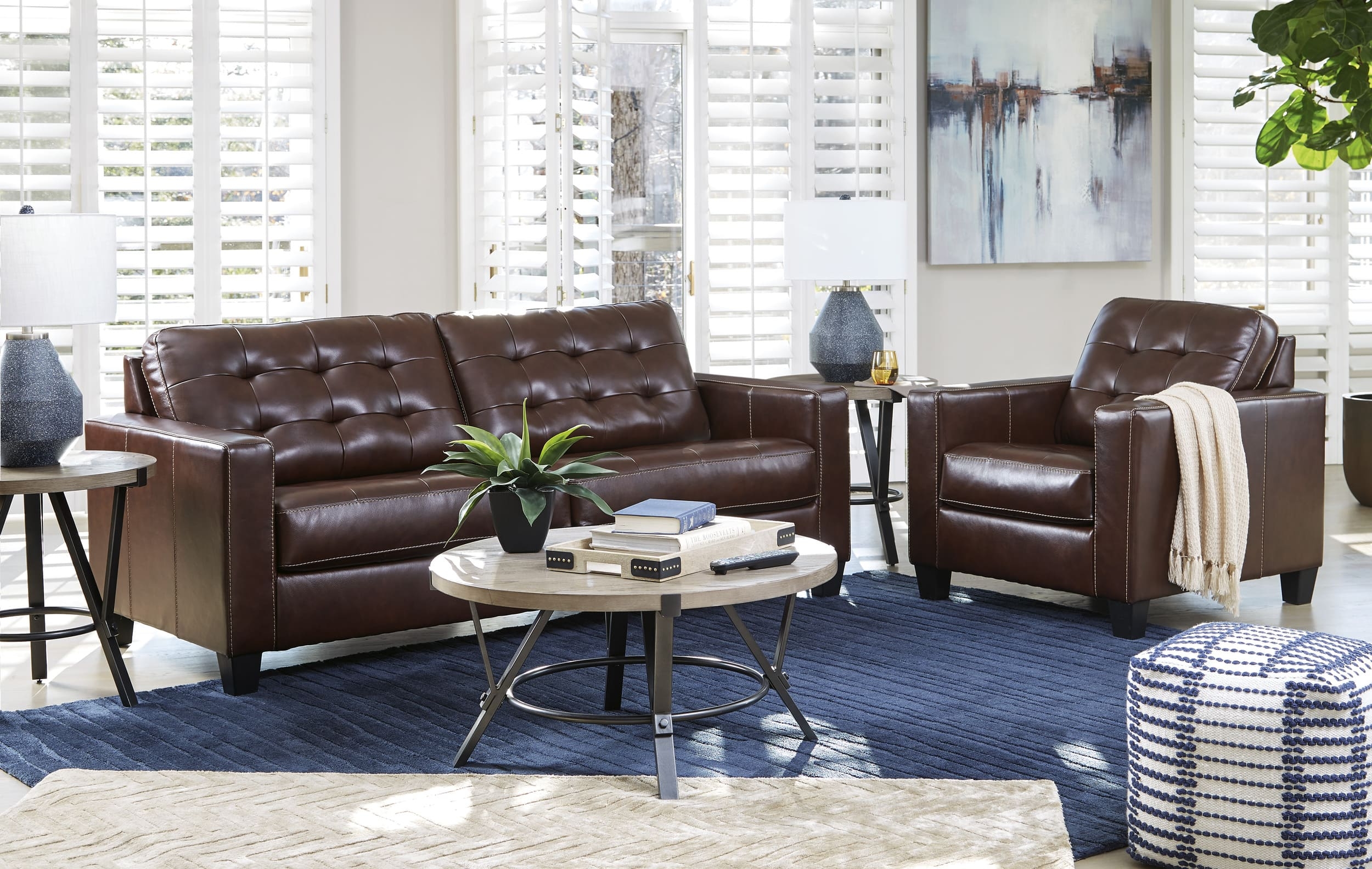 Altonbury Leather Loveseat
