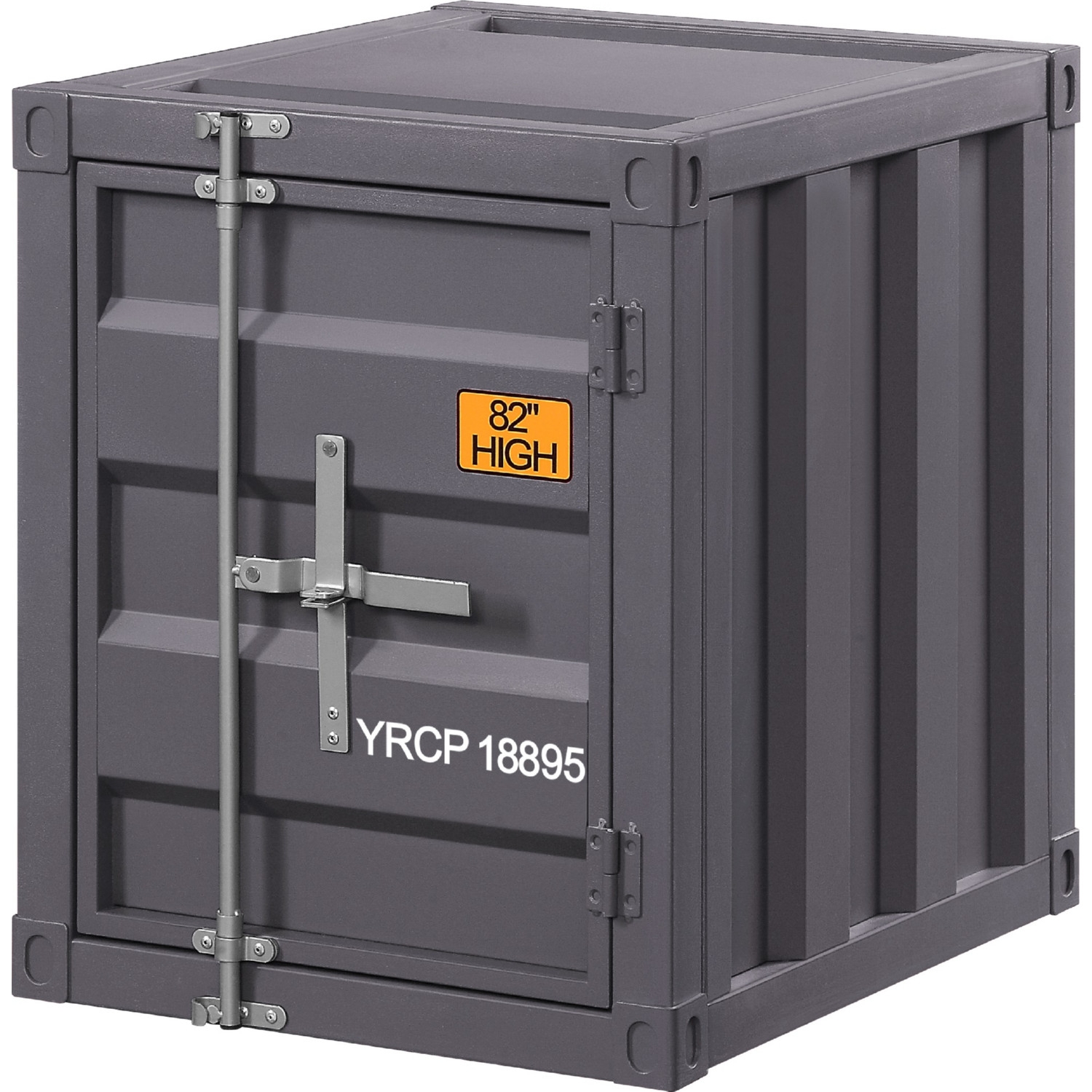 Cargo Metal Square End Table w/Door