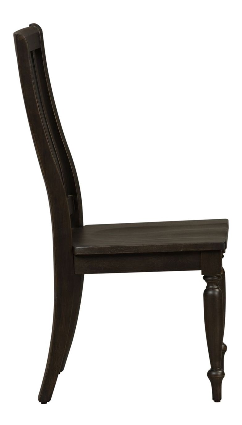 Harvest Home Wood Slat Back Side Chair