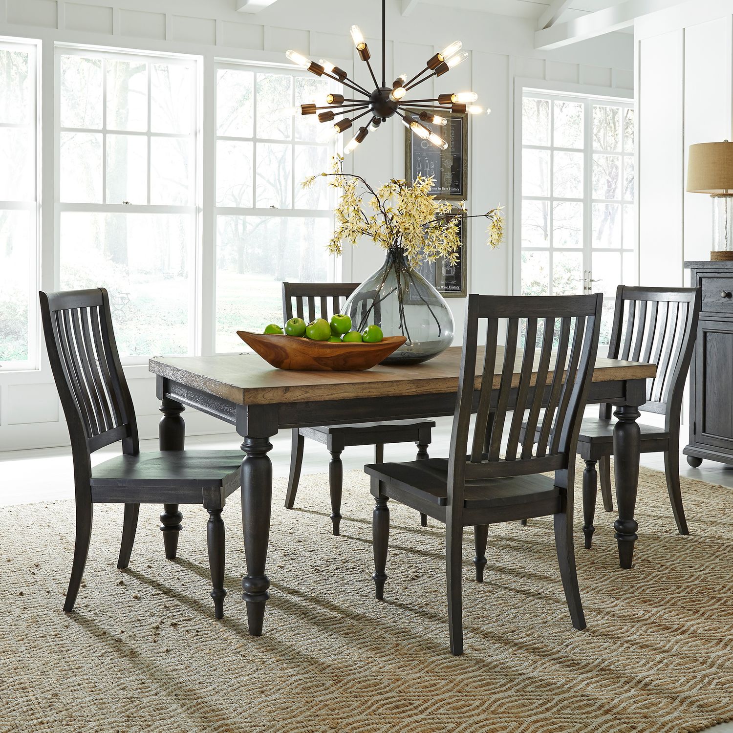 Harvest Home Wood Slat Back Side Chair