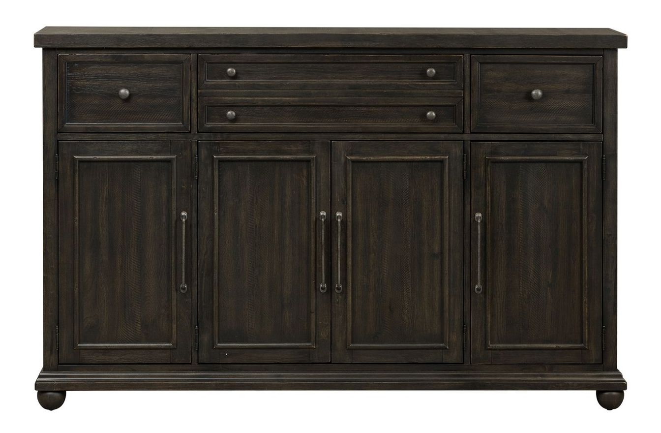 Harvest Home Wood 4-Door 3-Drawer Hall Buffet