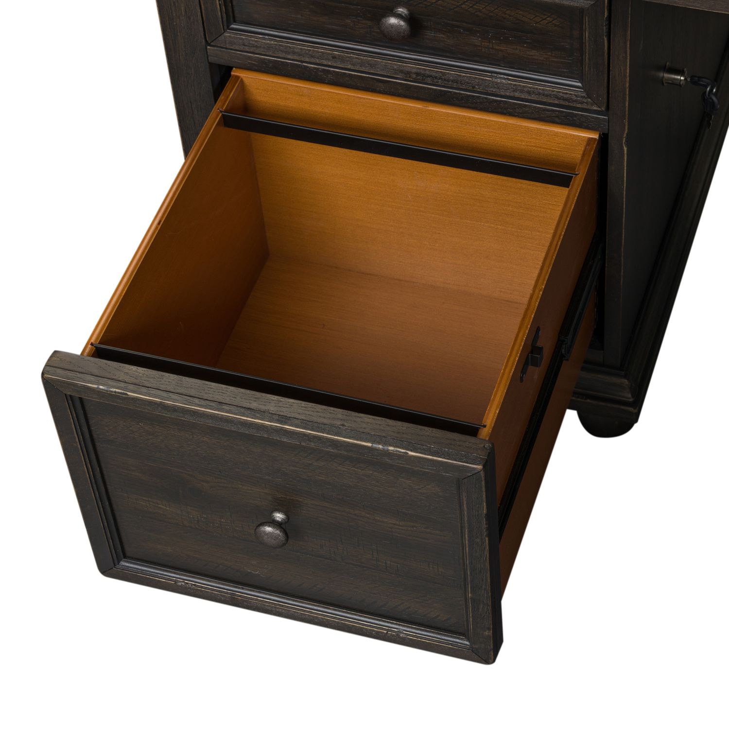 Harvest Home L-Shaped Wood 5-Drawer Desk Set w/Charging Station