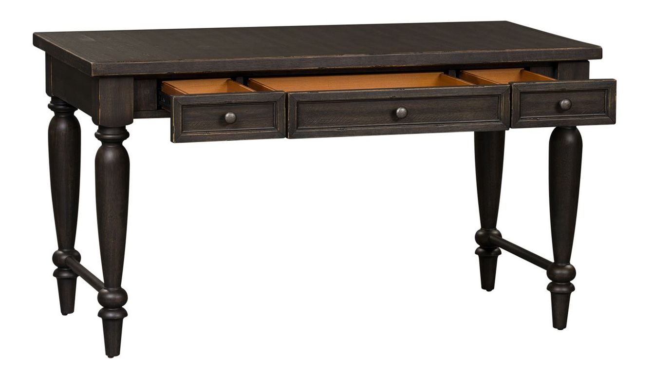 Harvest Home Rectangular Wood 3-Drawer Writing Desk
