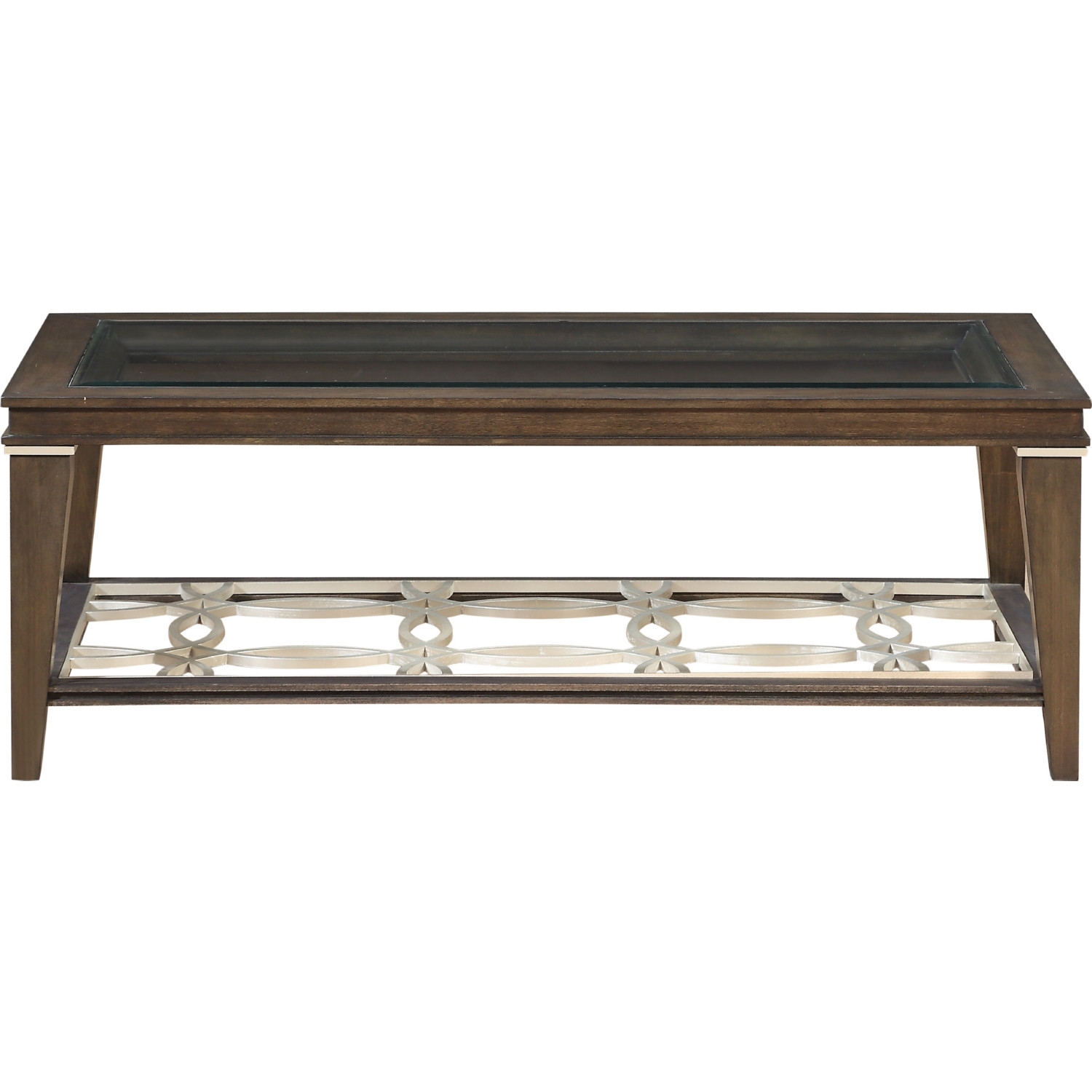 Peregrine Glass/Wood Rectangular Coffee Table Set
