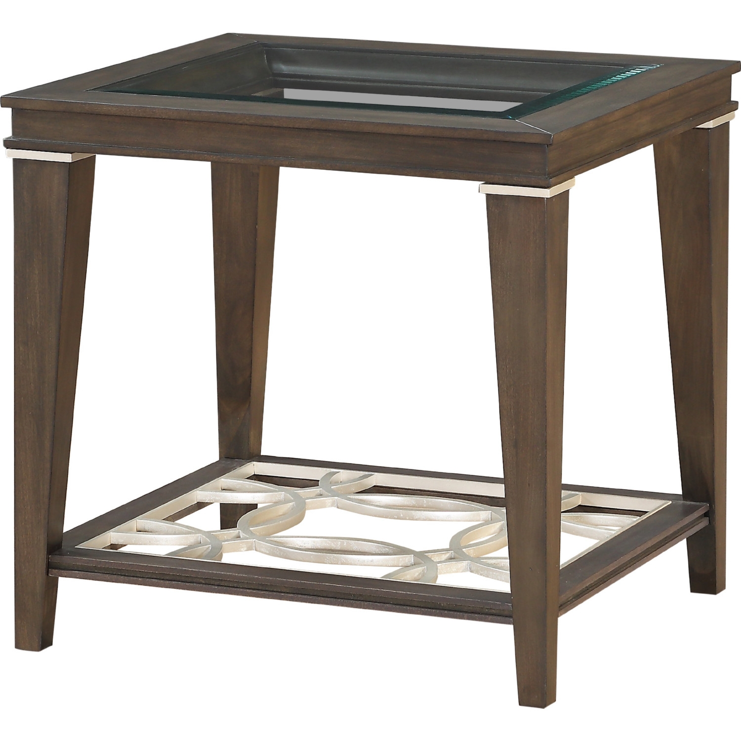 Peregrine Glass/Wood Rectangular Coffee Table Set