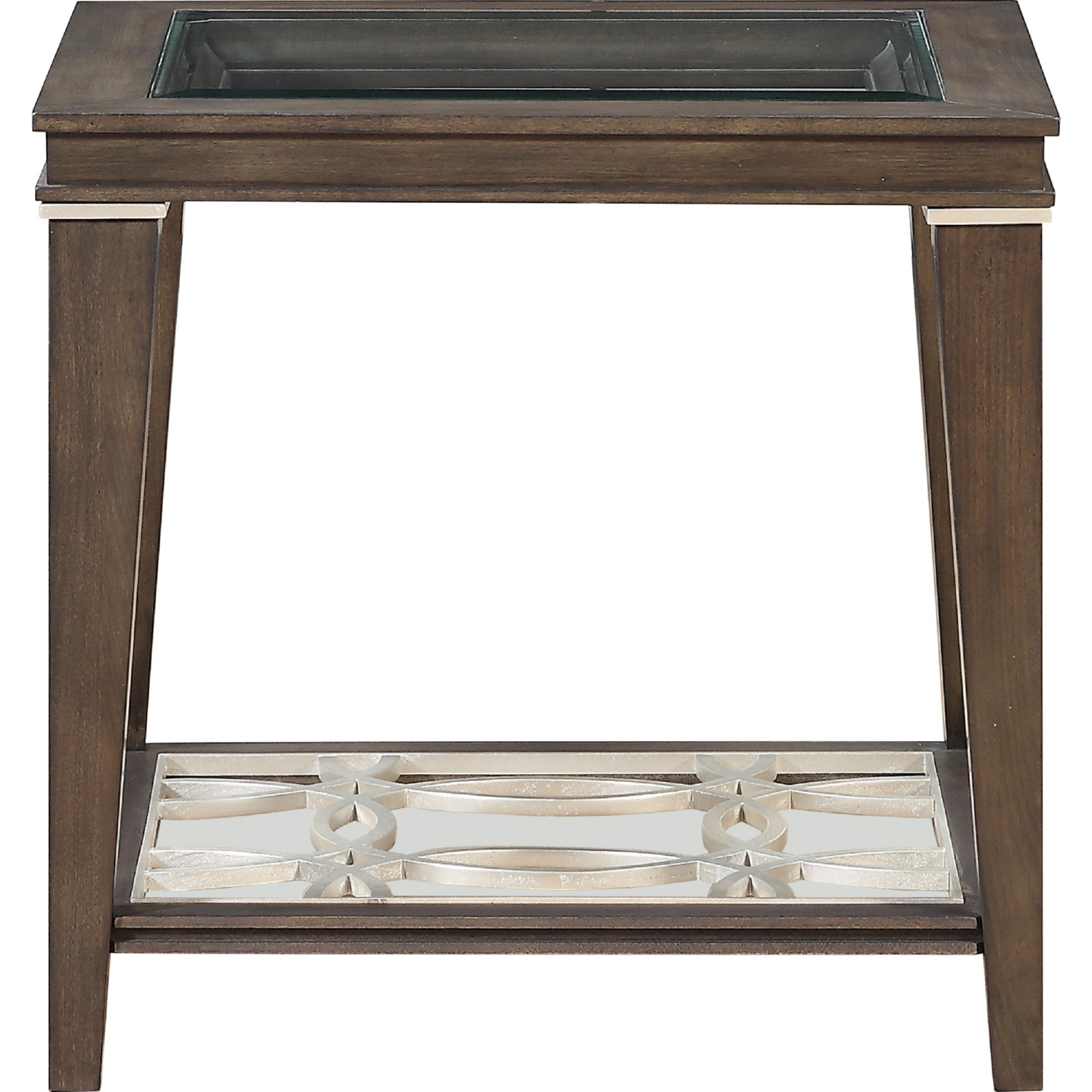 Peregrine Glass/Wood Rectangular Coffee Table Set