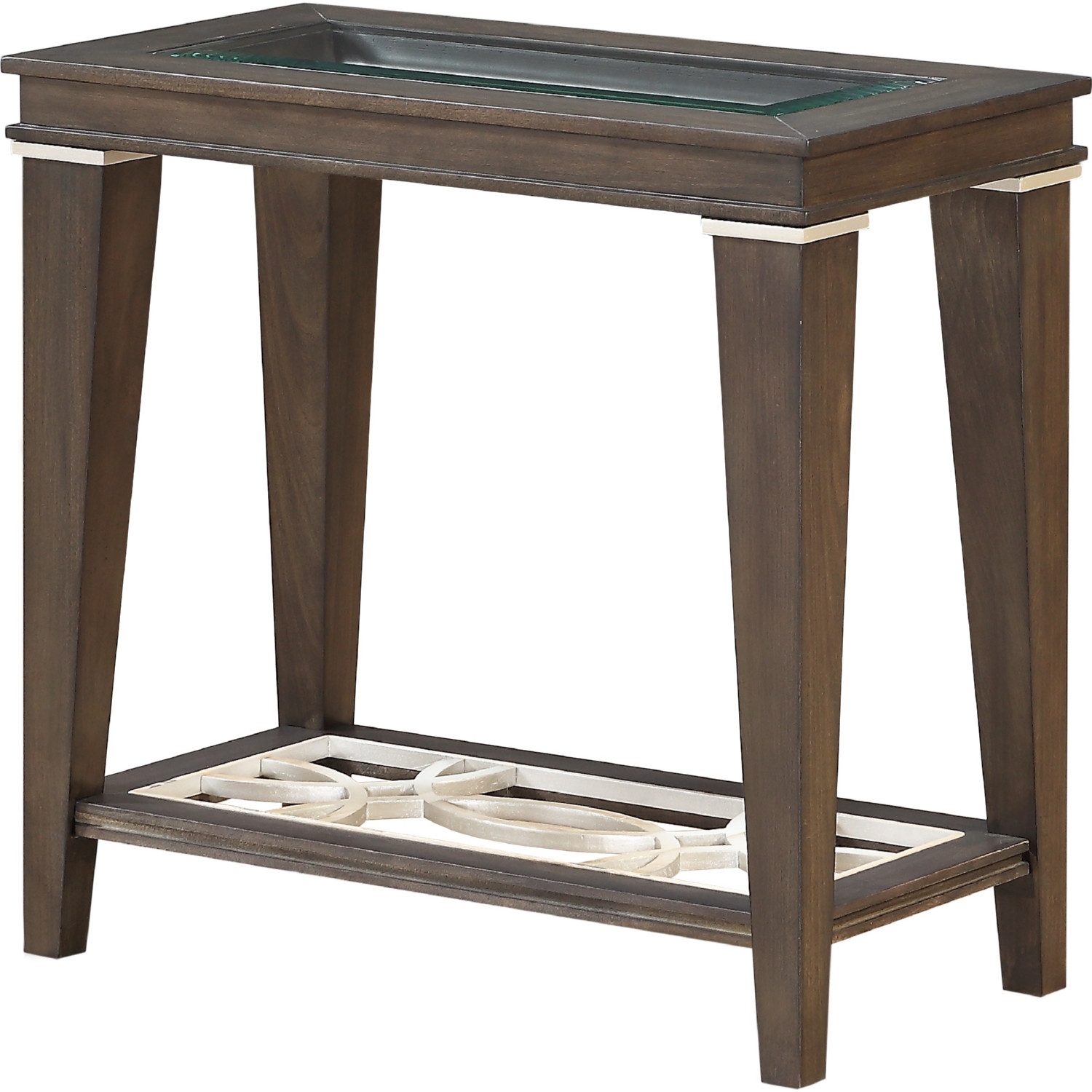 Peregrine Glass/Wood Rectangular Coffee Table Set