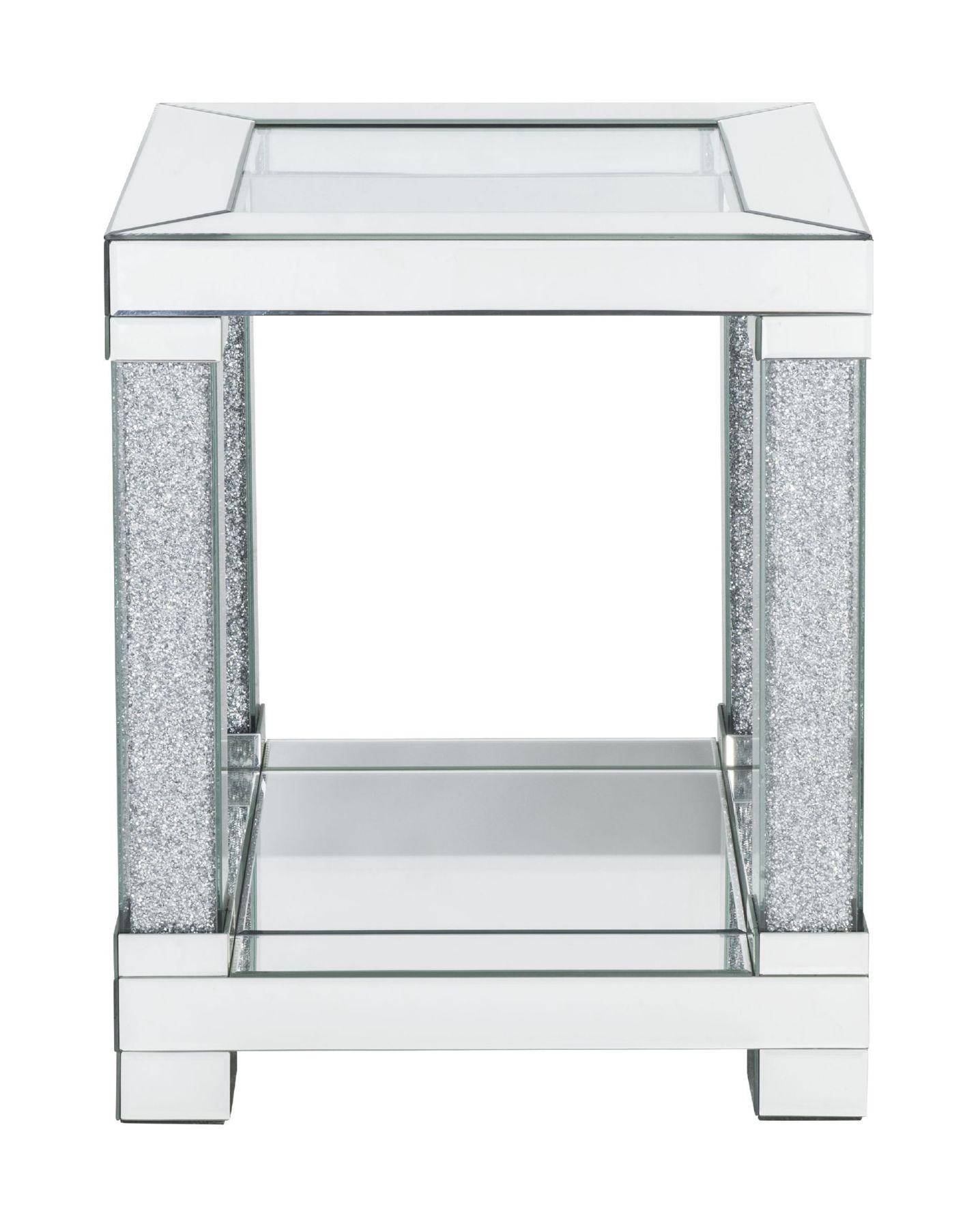 Noralie 87997 Mirrored/Faux Diamonds End Table