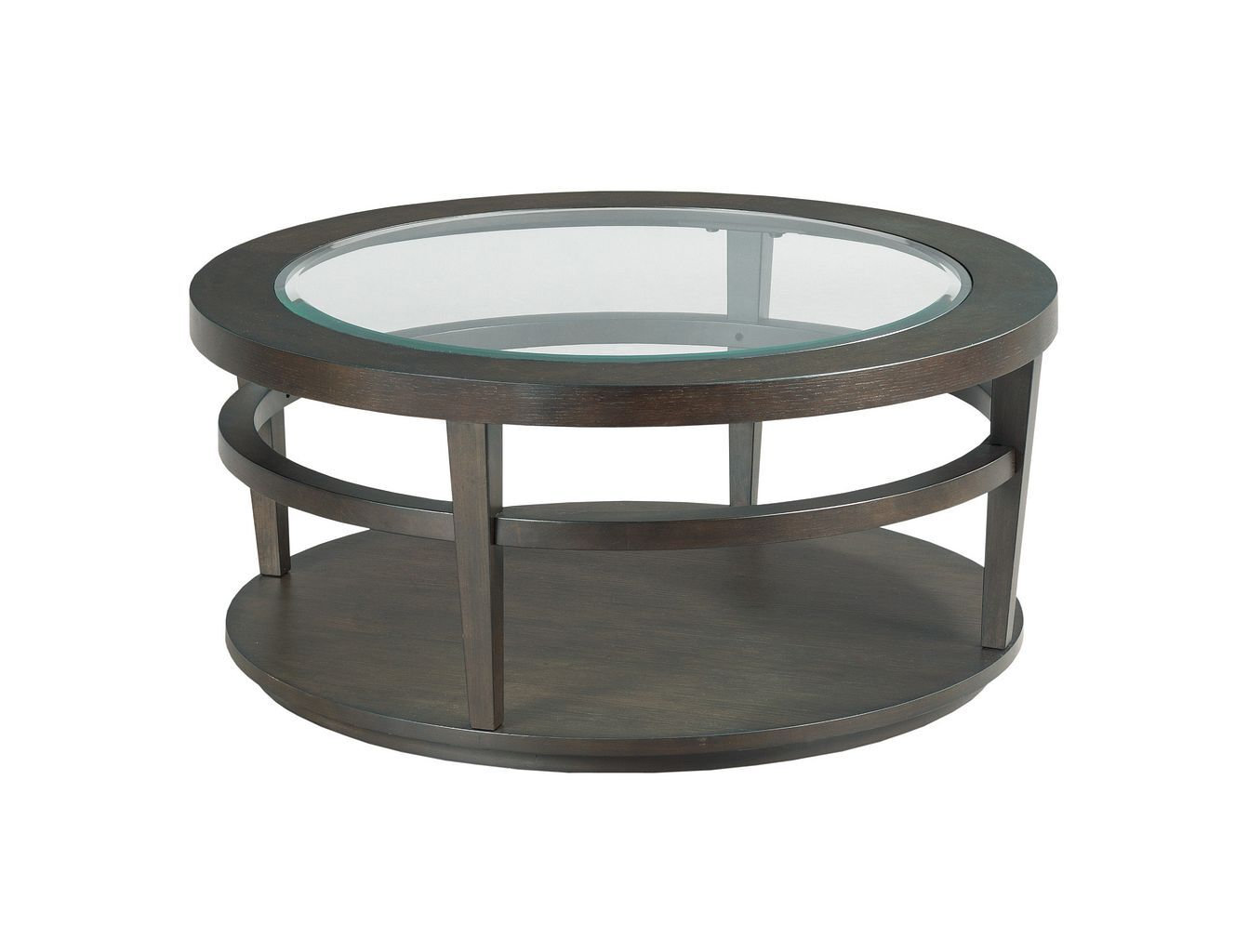 Hammary Urbana Round Cocktail Table, Dark Oak