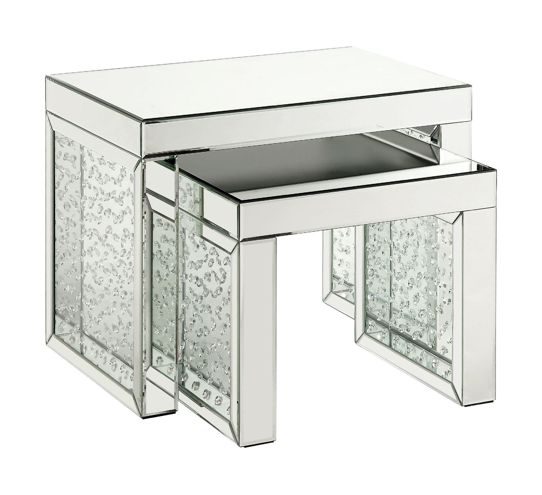 Nysa 88066 Mirrored/Faux Crystals Accent Table