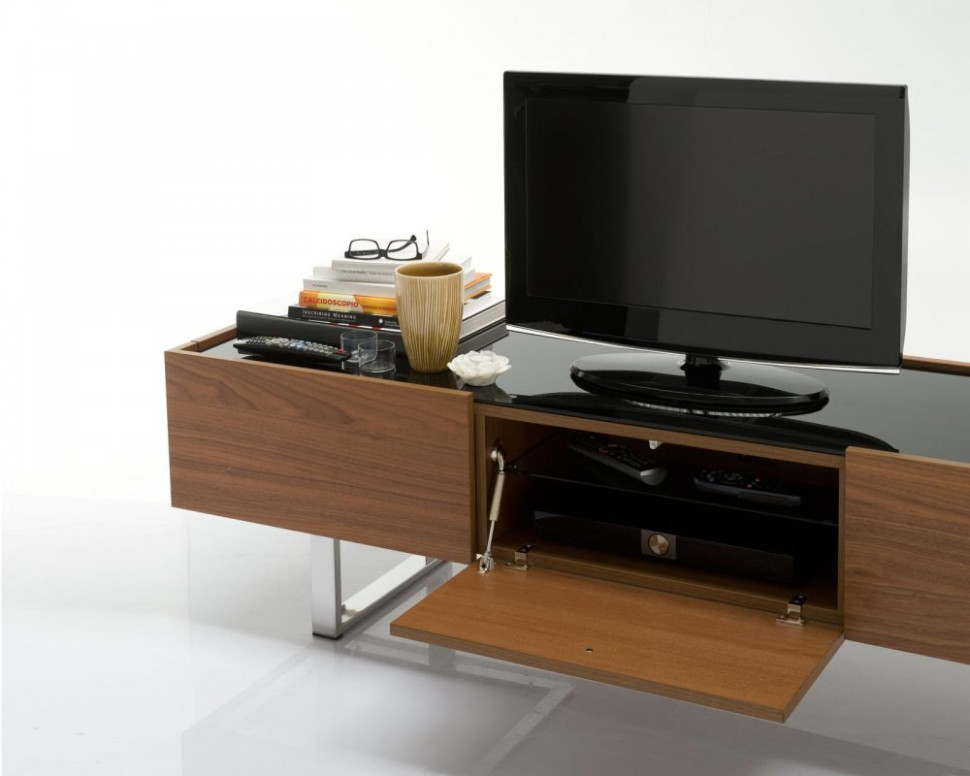 Horizon Ceramic/Wood/Metal Customizable TV Stand w/Door & 2 Drawer & Metal Base
