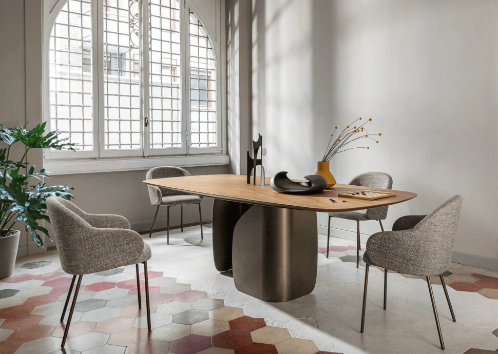 Holly Fab Fabric/Metal Customizable Dining Armchair