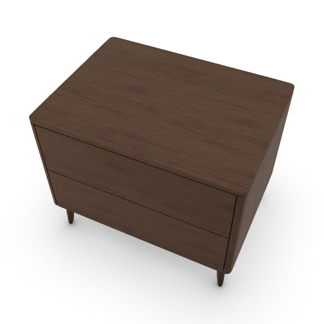 Boston Wood Nightstand w/2 Drawers