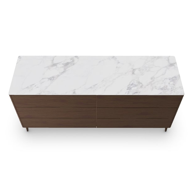 Boston Ceramic/Wood 6-Drawer Dresser