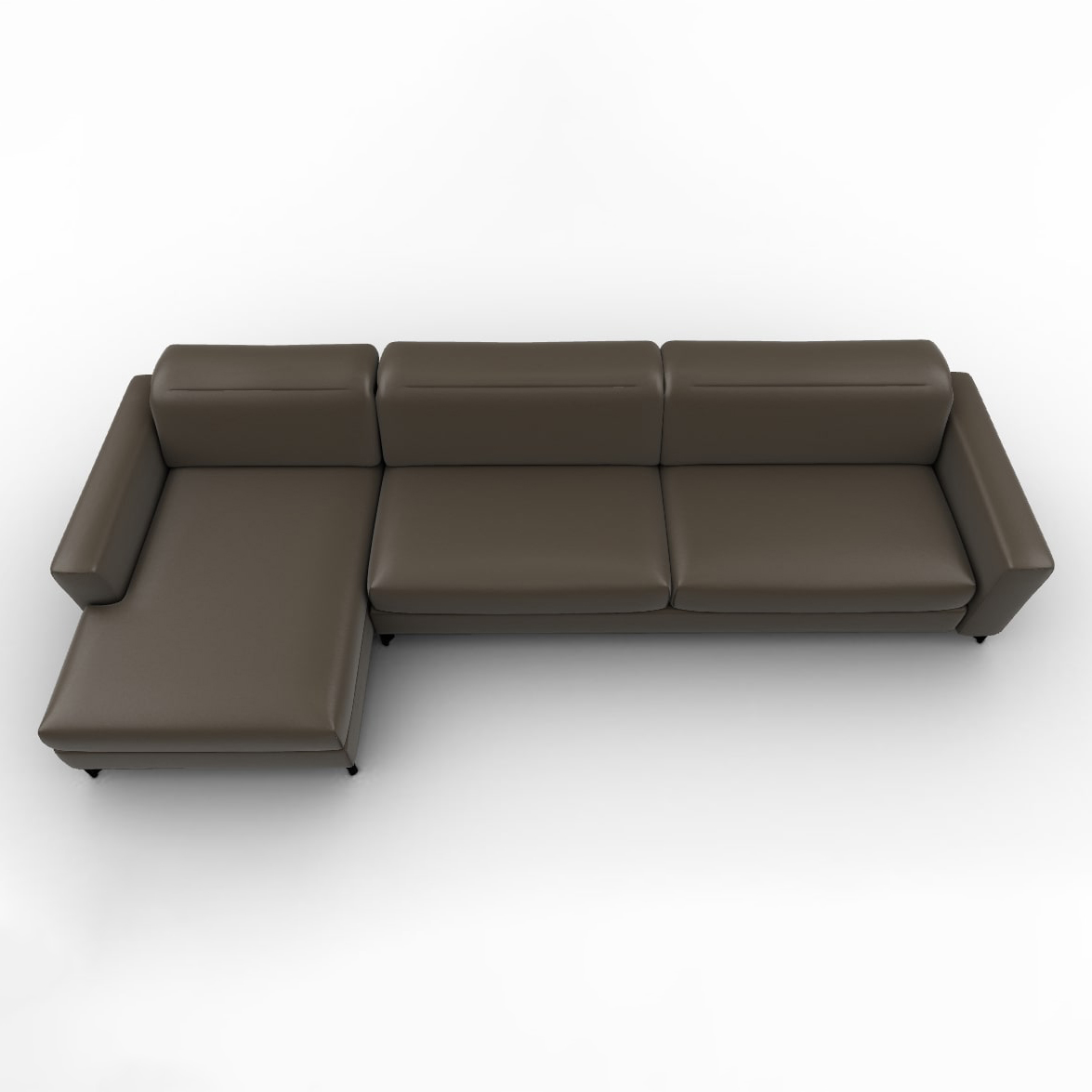 Norma Leather Sofa w/Left Hand Chaise Facing