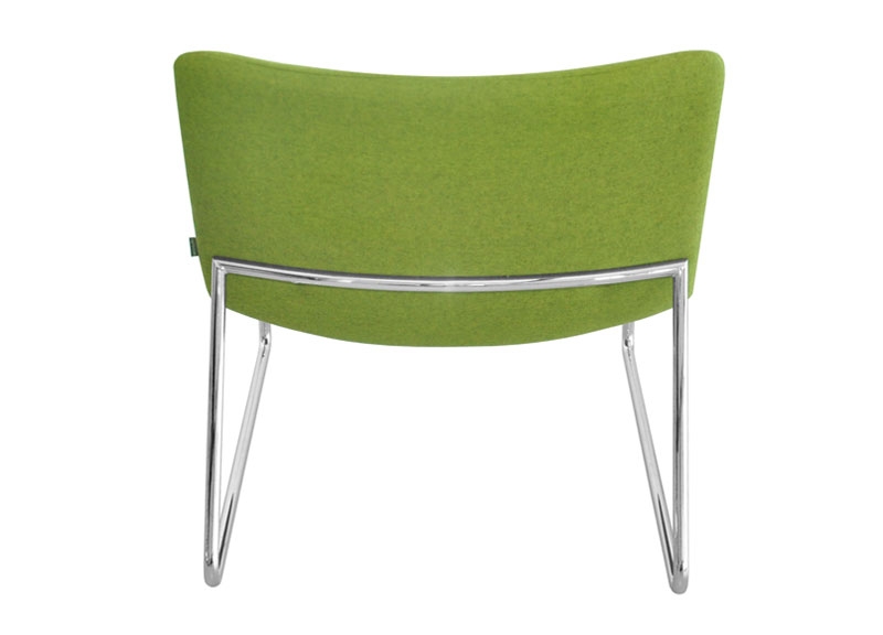Vegas Lounge Chair with Metal Base & Horizontal Stitching