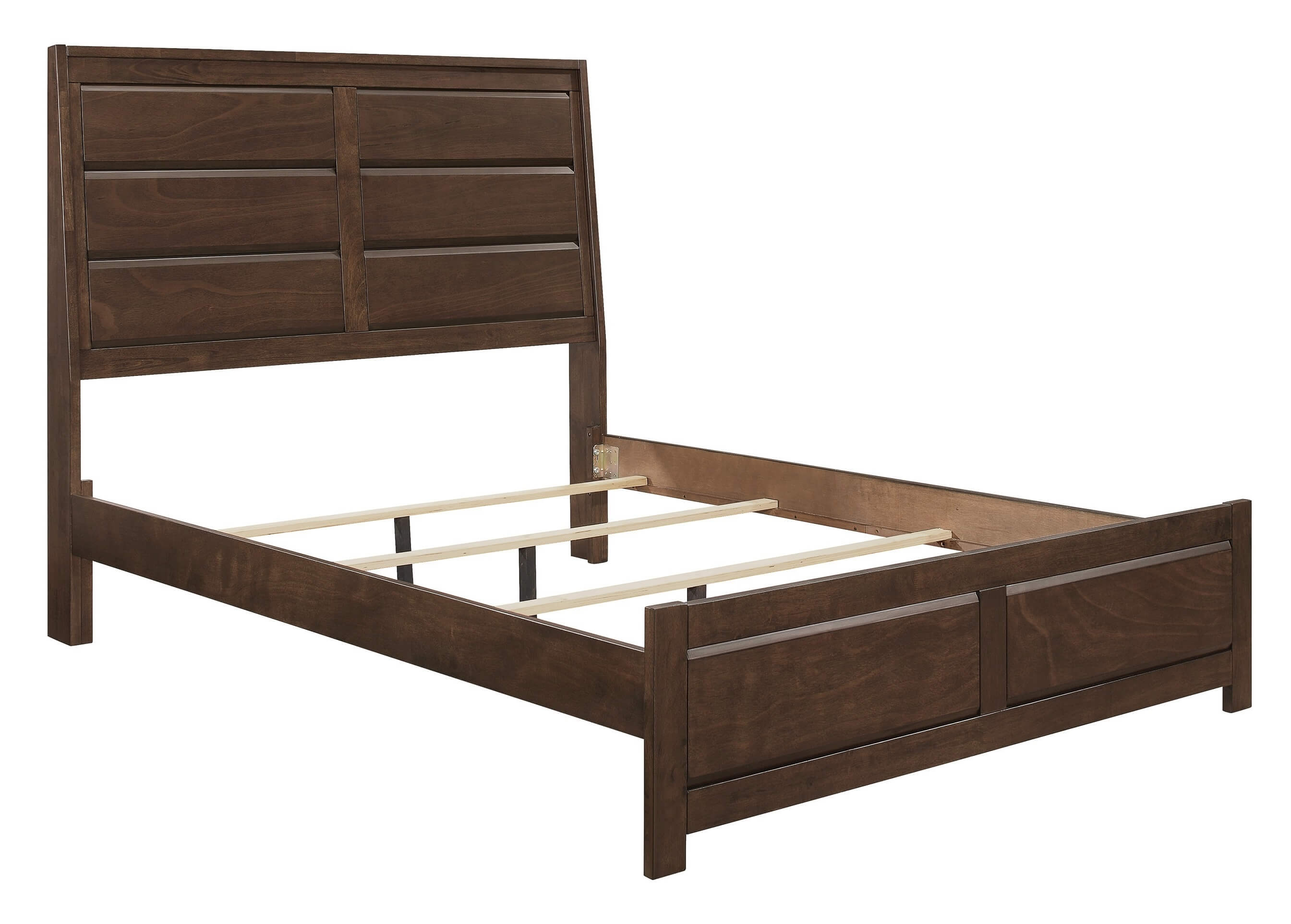 Erwan Wood/Wood Veneer Panel Bed, King Size