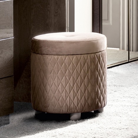 Platinum/Ambra Vanity Pouf Rombi