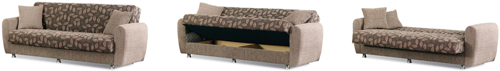 Chestnut Fabric Storage Sofabed