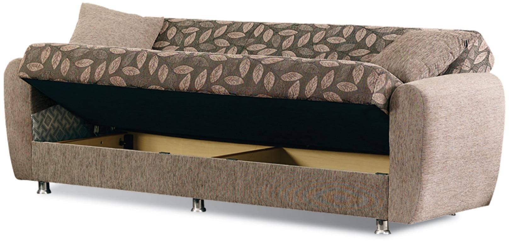 Chestnut Fabric Storage Sofabed