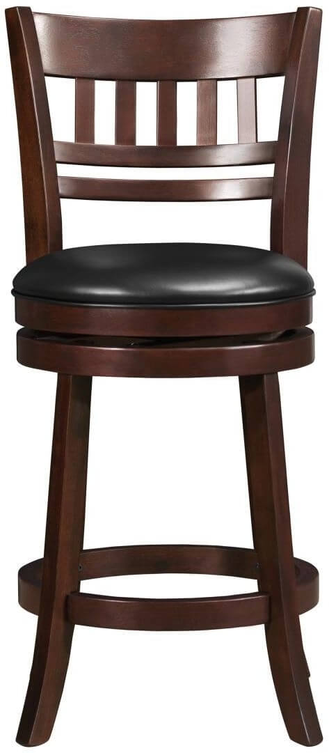 Edmond Transitional Faux-Leather Swivel Counter Height Chair