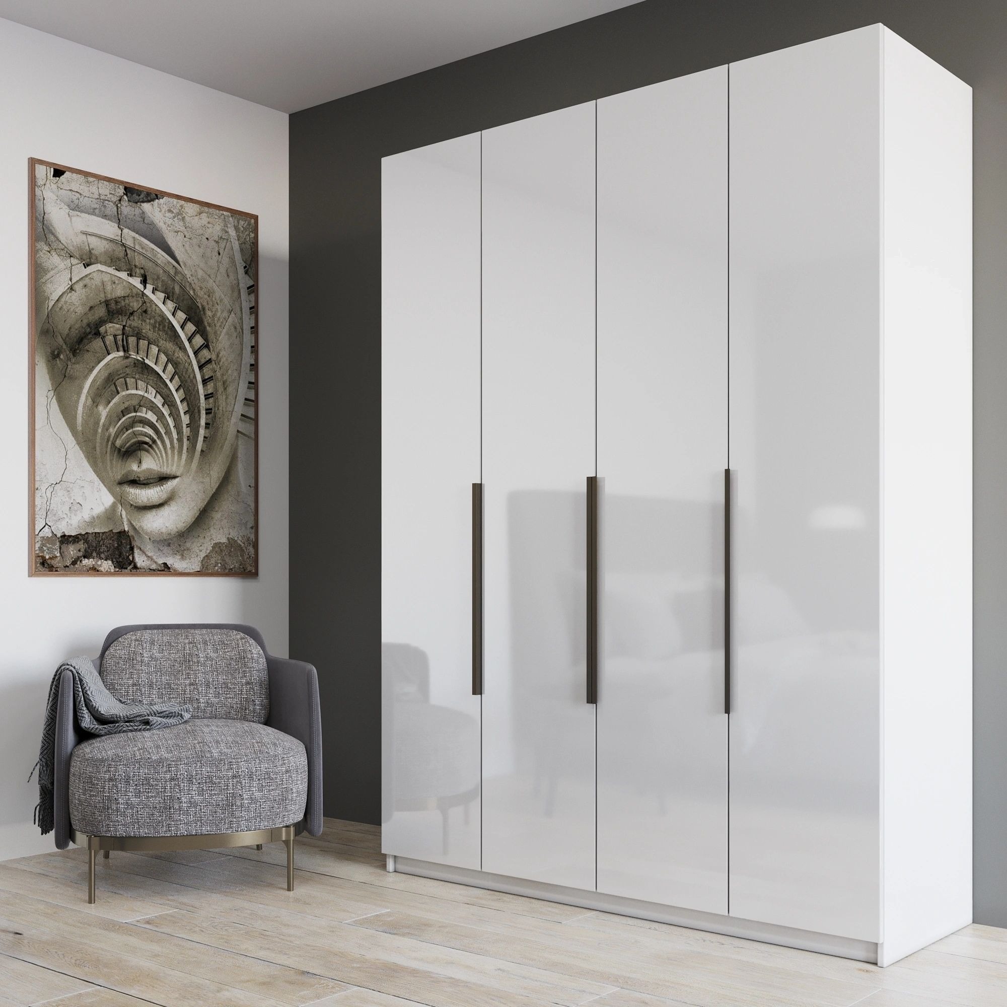 Paris 63-inch 3-Door Wood Closet