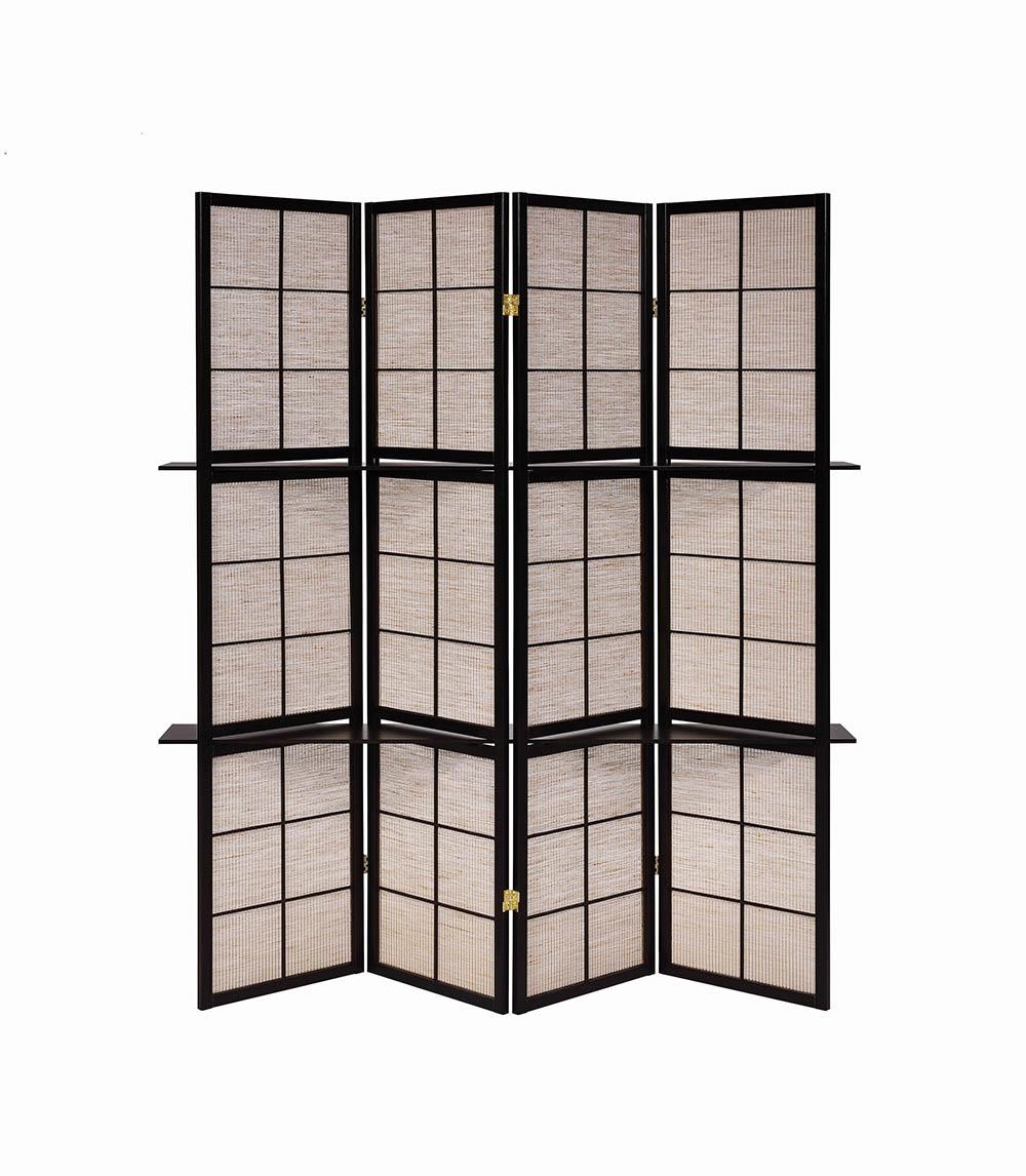 Iggy 4-panel Folding Screen with Removable Shelves