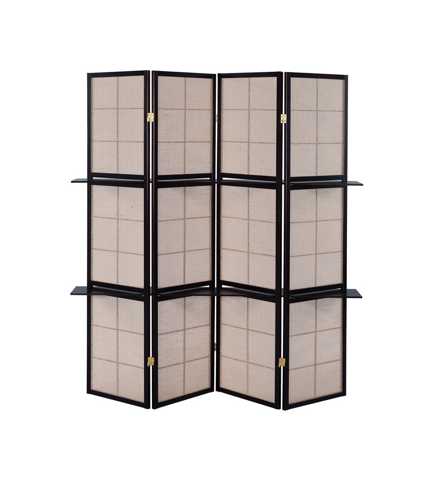 Iggy 4-panel Folding Screen with Removable Shelves
