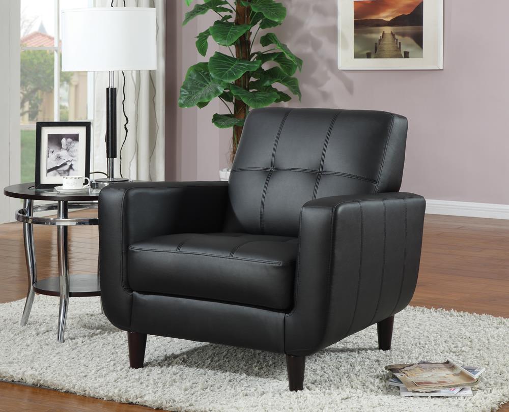Aaron Padded Seat Leatherette Accent Chair