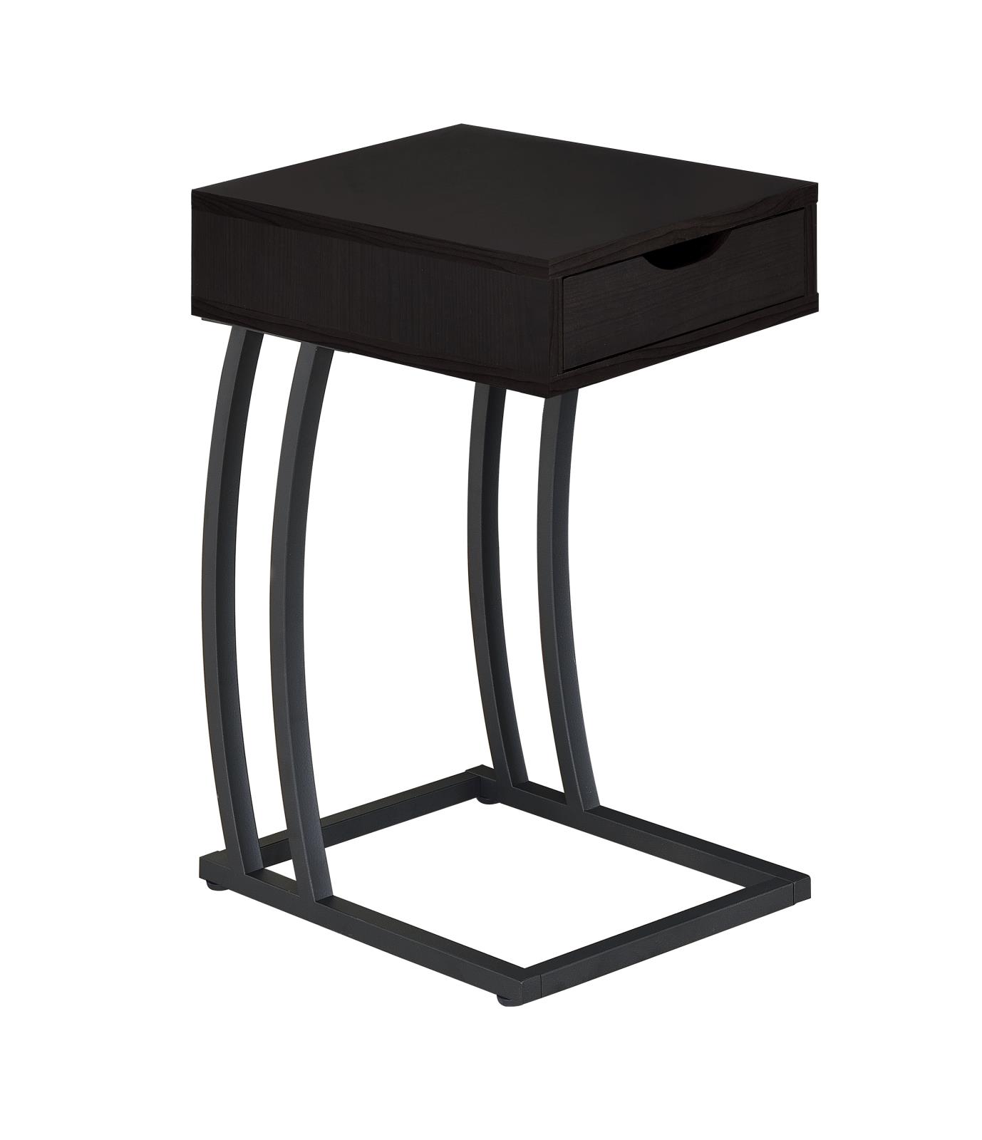 Troy Wood Veneer Accent Table with Power Outlet