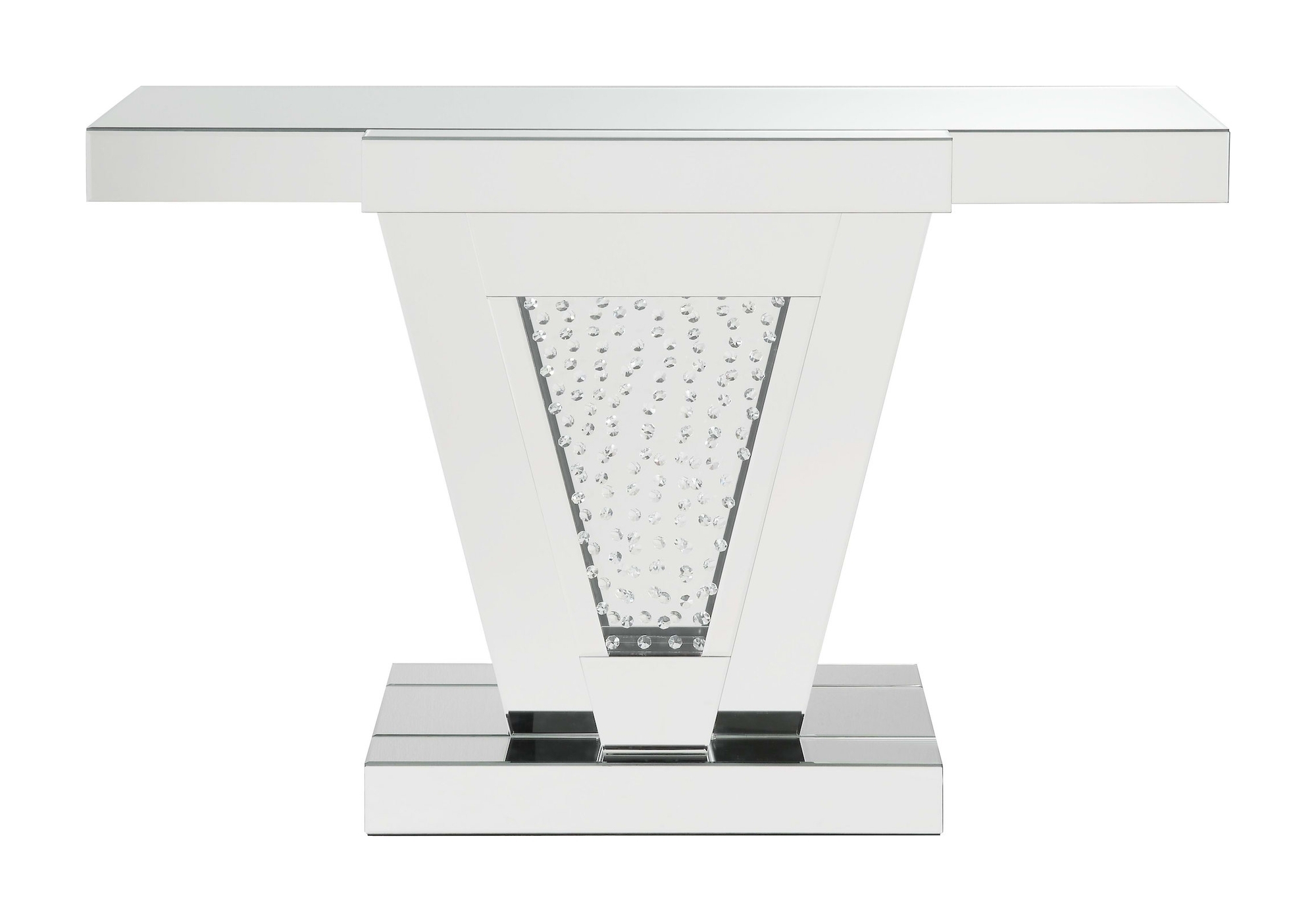 Nysa 90064 Mirrored/Faux Crystals Console Table