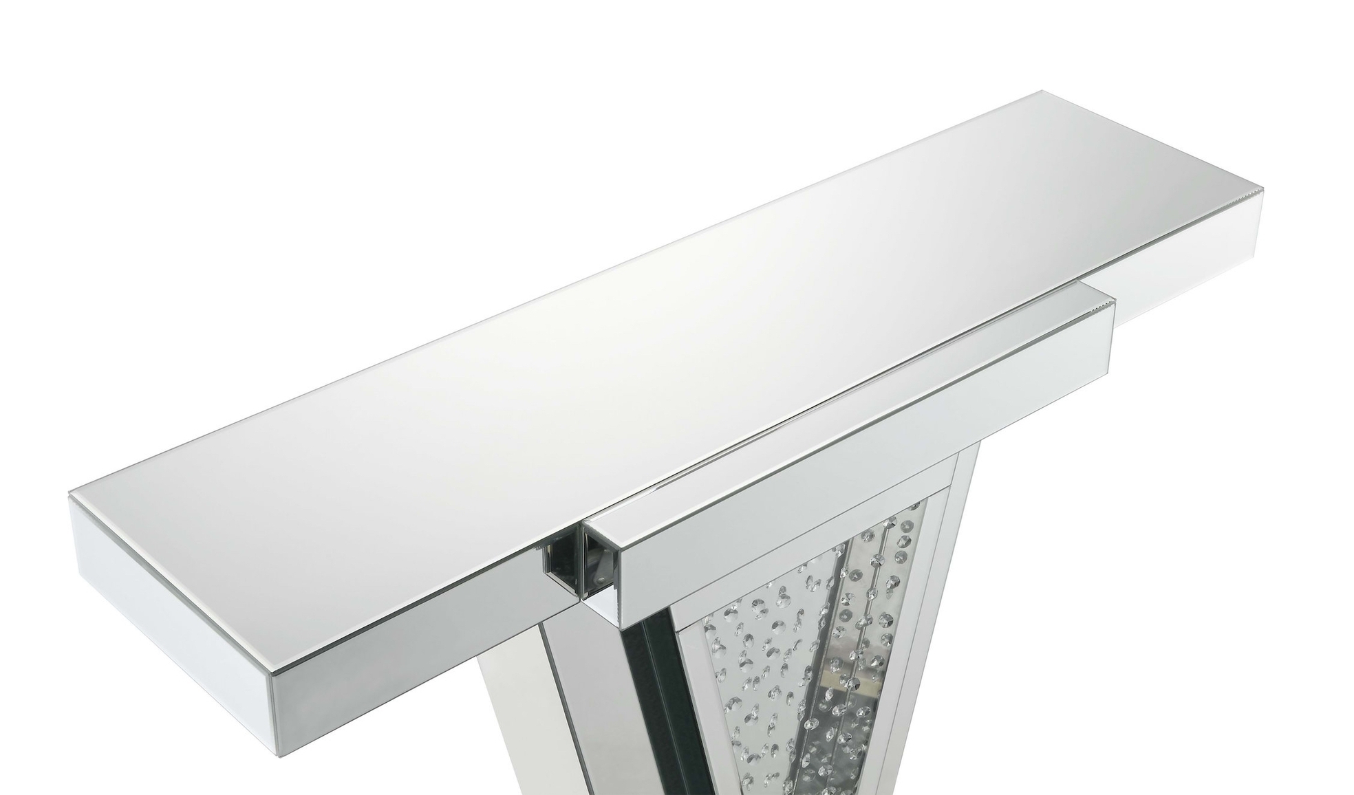 Nysa 90064 Mirrored/Faux Crystals Console Table