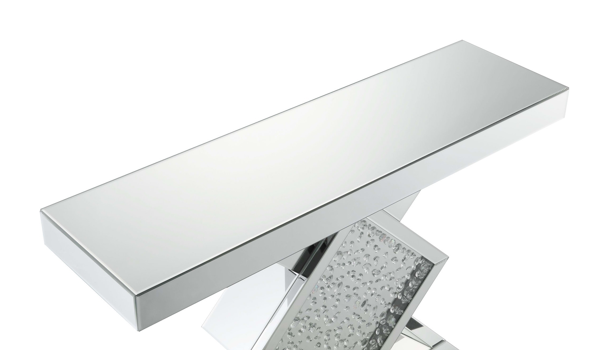 Nysa 90068 Mirrored/Faux Crystals Console Table