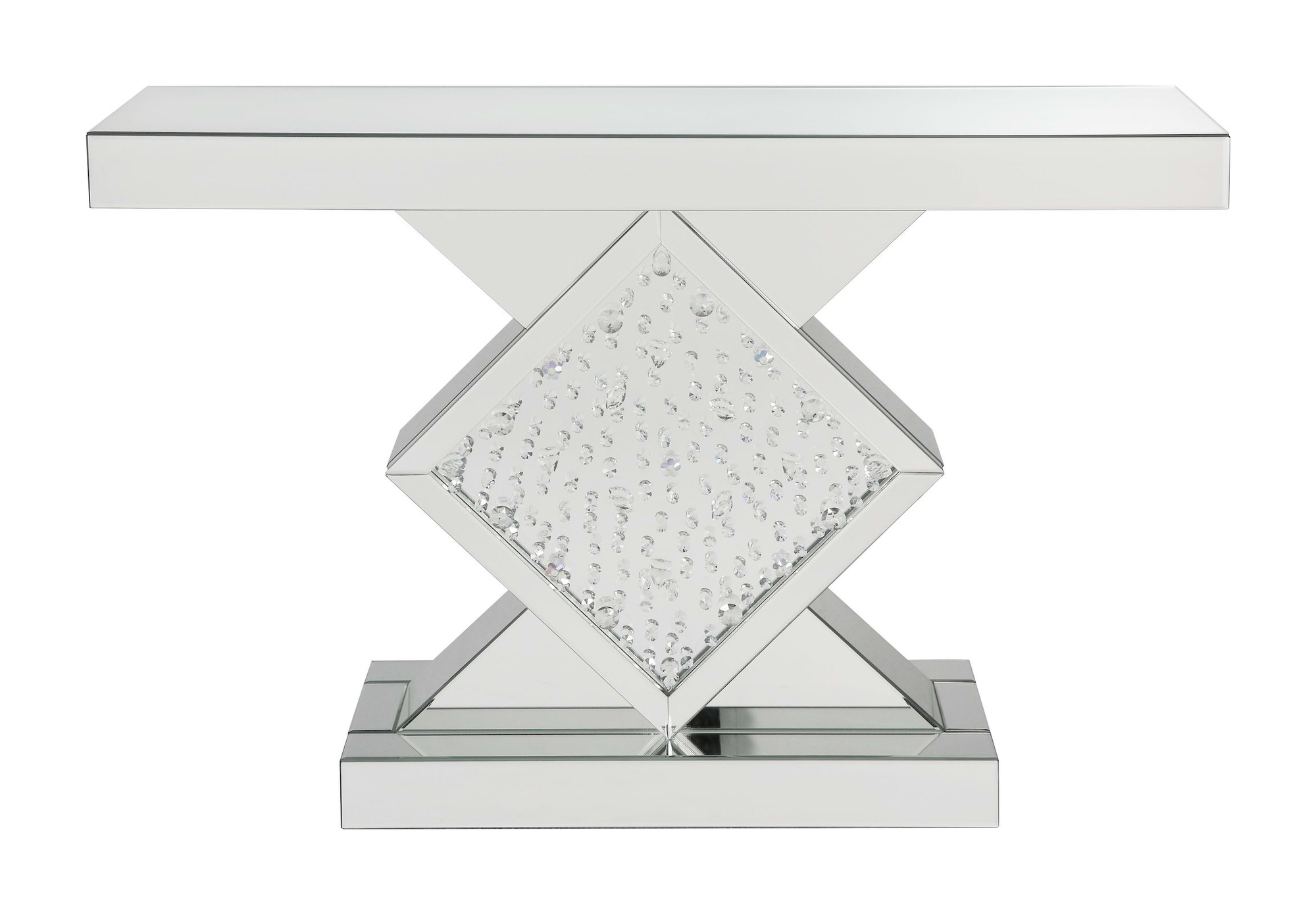 Nysa 90068 Mirrored/Faux Crystals Console Table