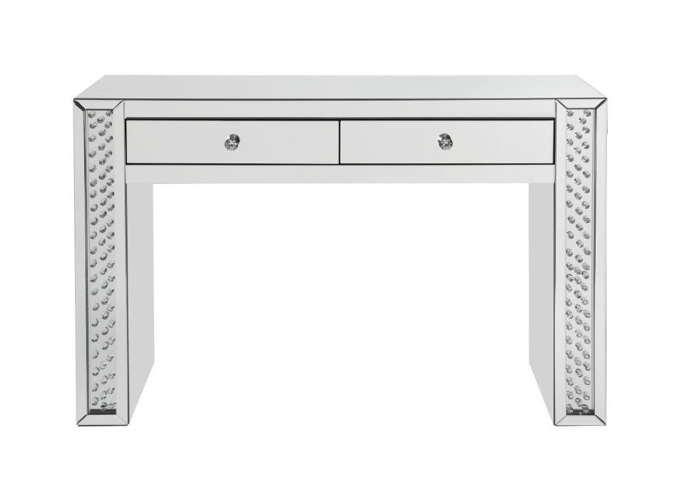 Nysa 90157 Mirrored/Faux Crystals Vanity Desk