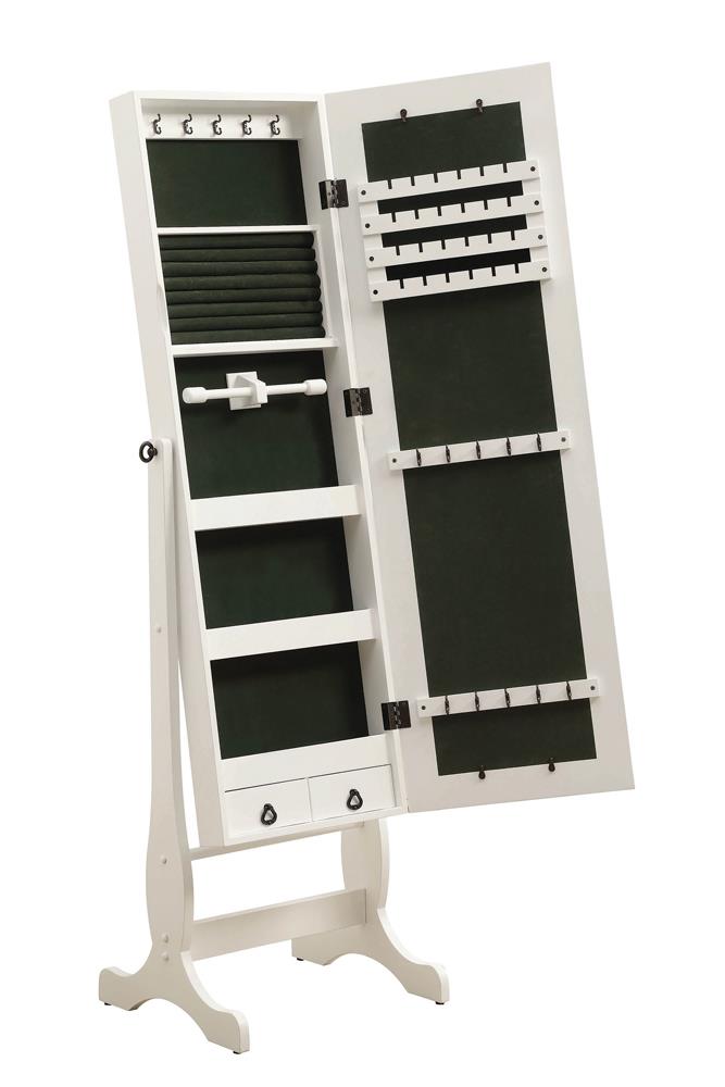 Batista Jewelry Cheval Mirror with Drawers