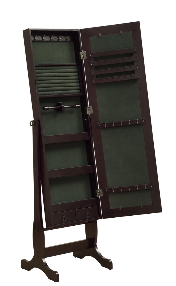 Belzar Jewelry Cheval Mirror with Drawers