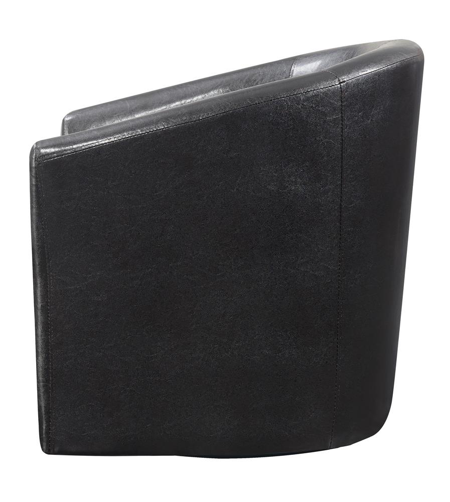 Turner Leatherette Sloped Arm Accent Swivel Chair