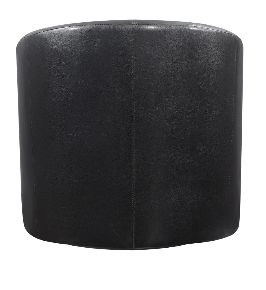 Turner Leatherette Sloped Arm Accent Swivel Chair