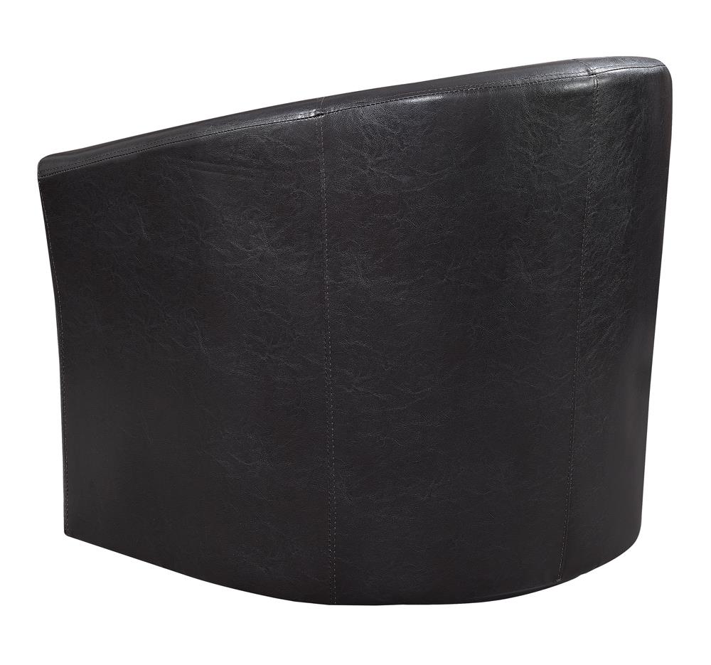 Turner Leatherette Sloped Arm Accent Swivel Chair