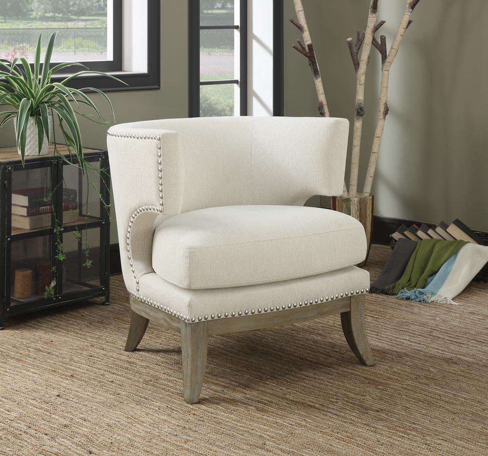 Dominic Barrel Back Fabric Accent Chair