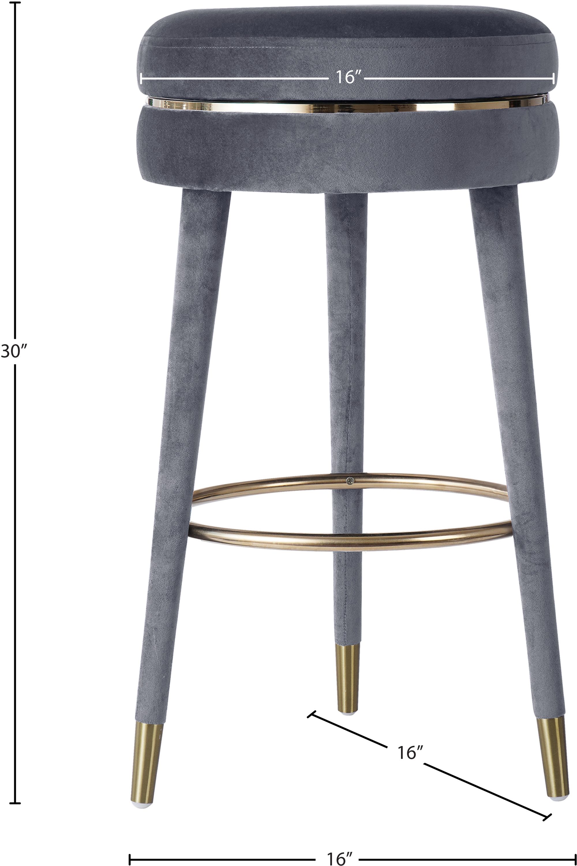 Coral Velvet Swivel Bar Stool
