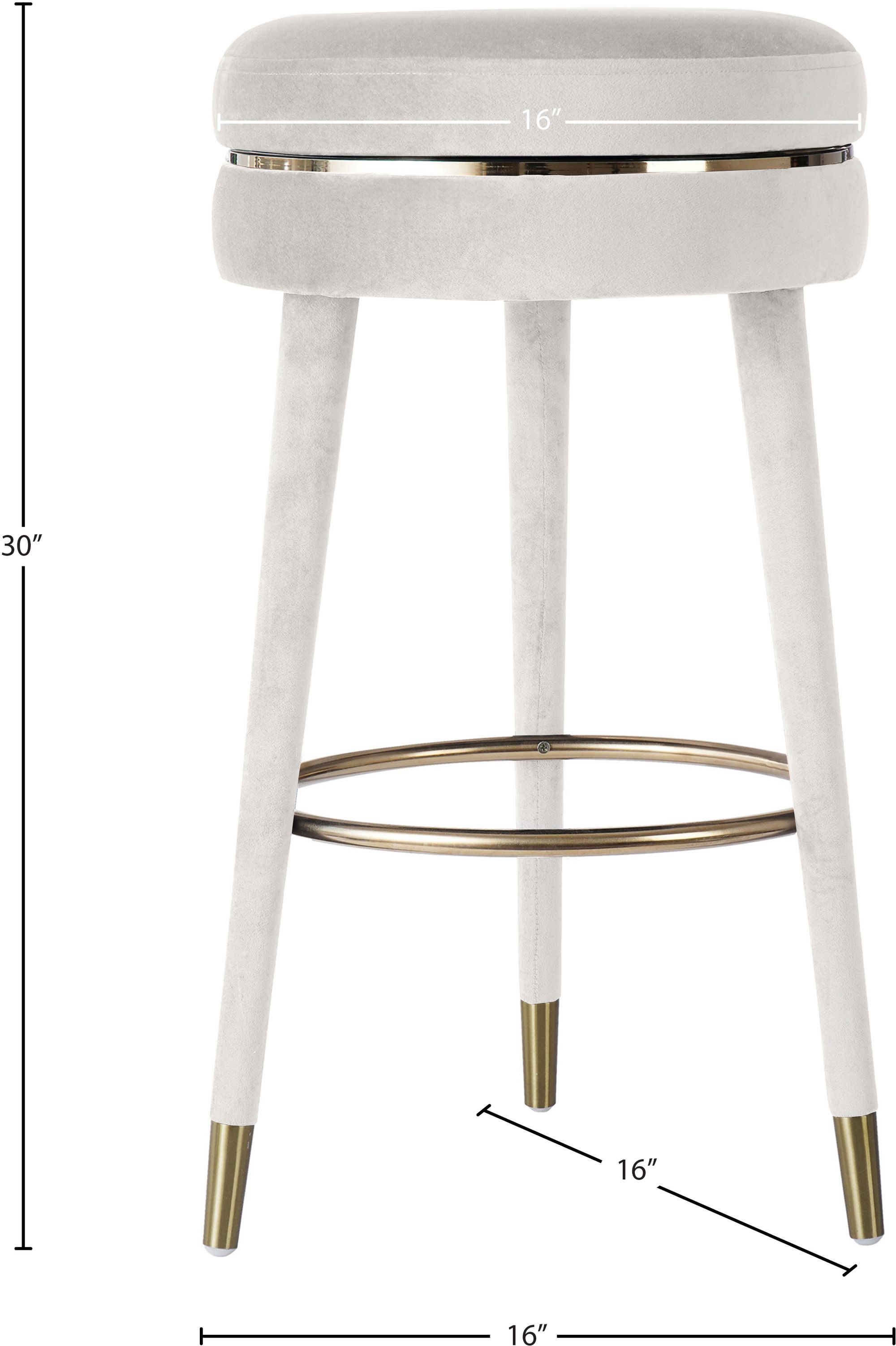 Coral Velvet Swivel Bar Stool