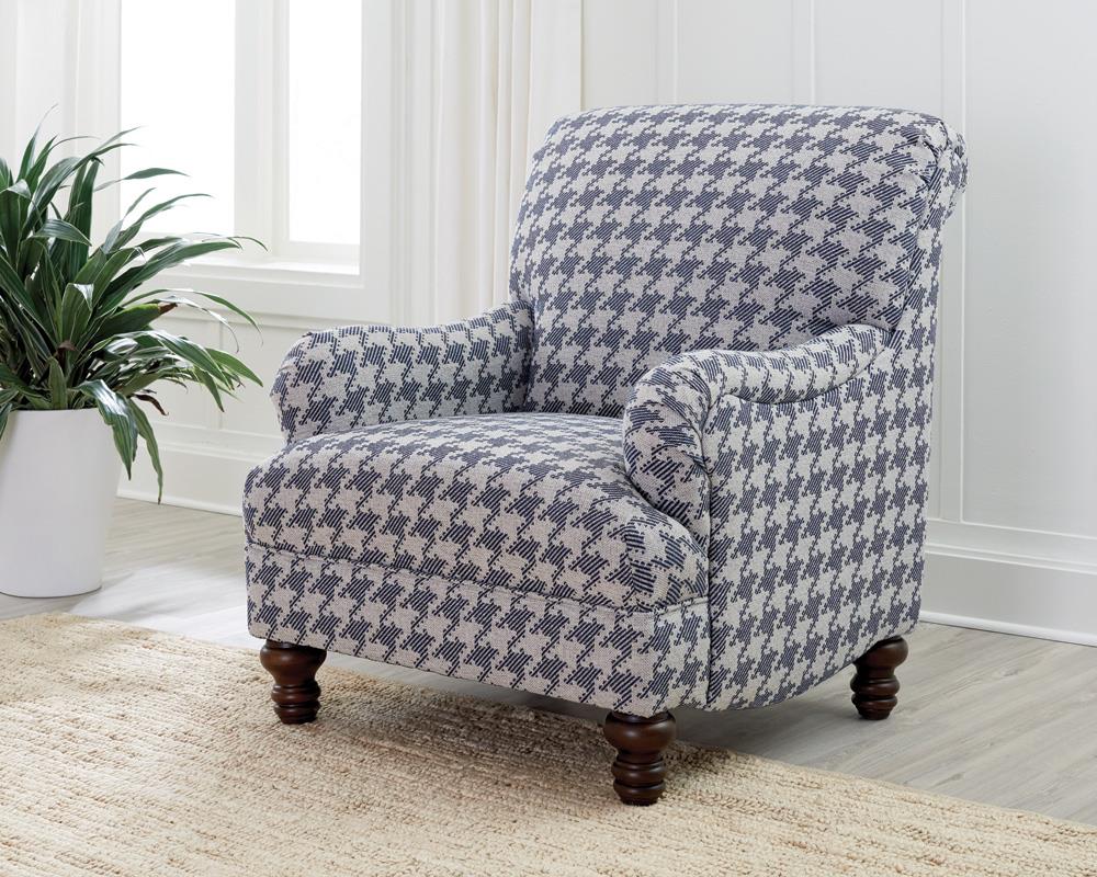 Gwen Recessed Arms Fabric Accent Chair