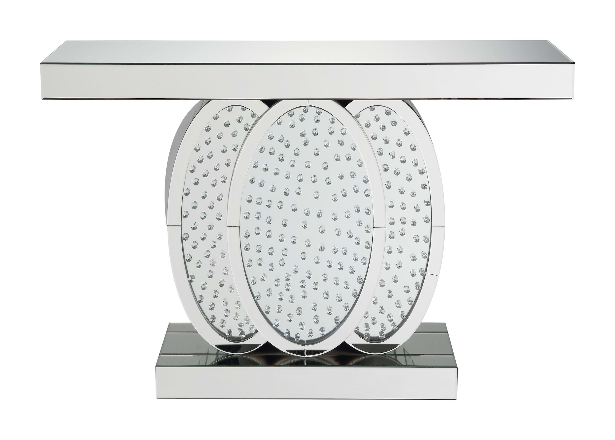 Nysa 90320 Mirrored/Faux Crystals Console Table