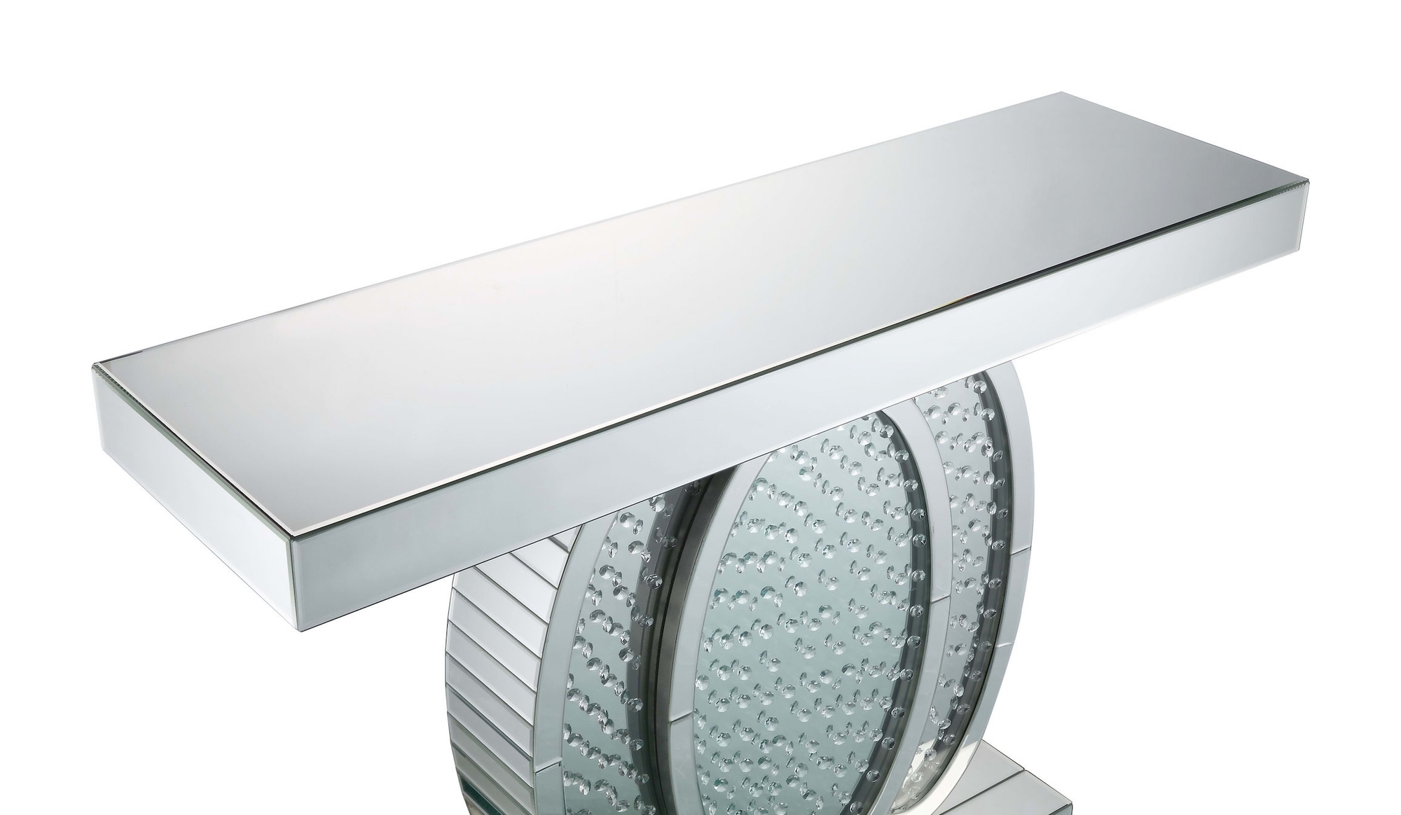 Nysa 90320 Mirrored/Faux Crystals Console Table