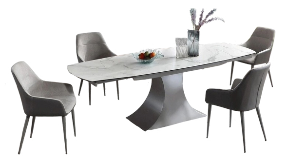 9035 Glass/Ceramic Extendable Dining Room Set