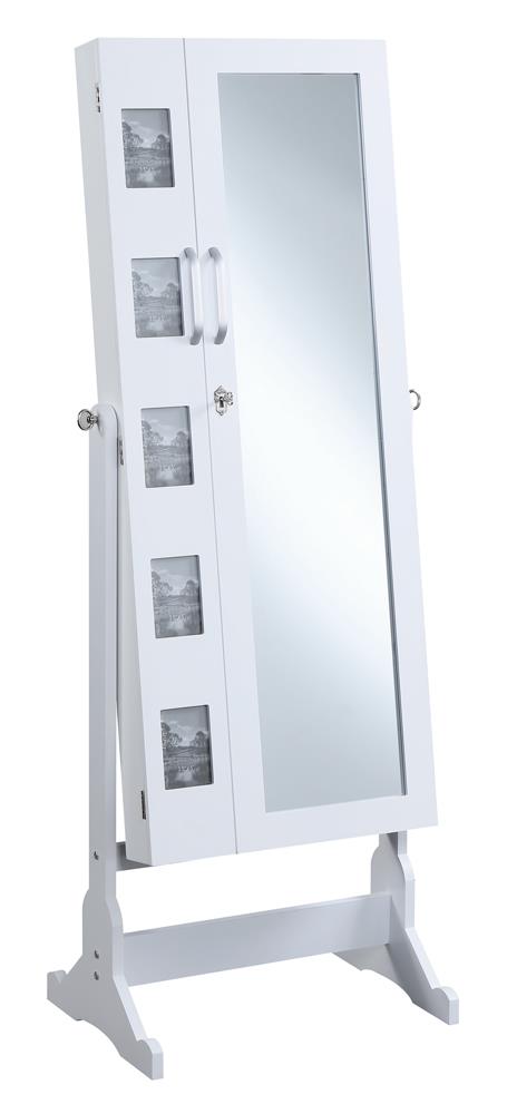 Doyle Jewelry Cheval Mirror with Picture Frames