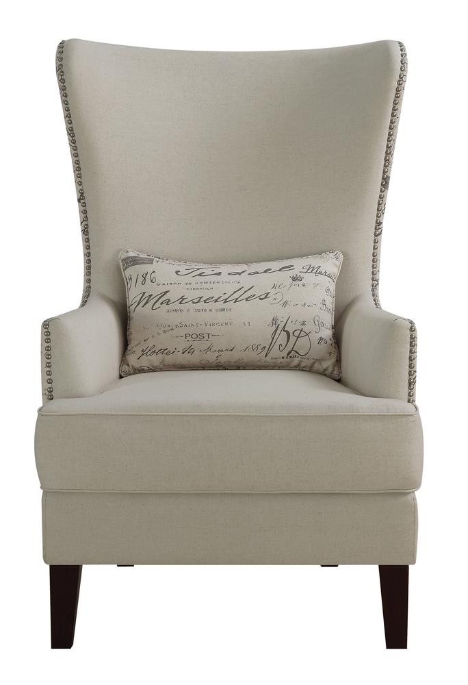 Pippin Curved Arm High Back Fabric Accent Chair